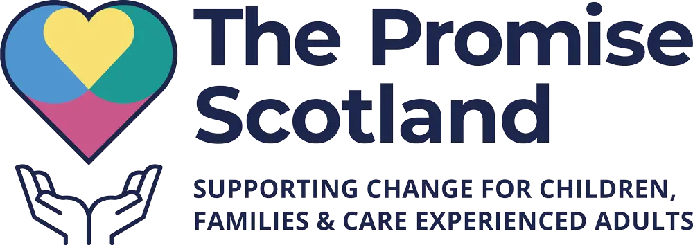 The heart-shaped logo of the promise beside the text 