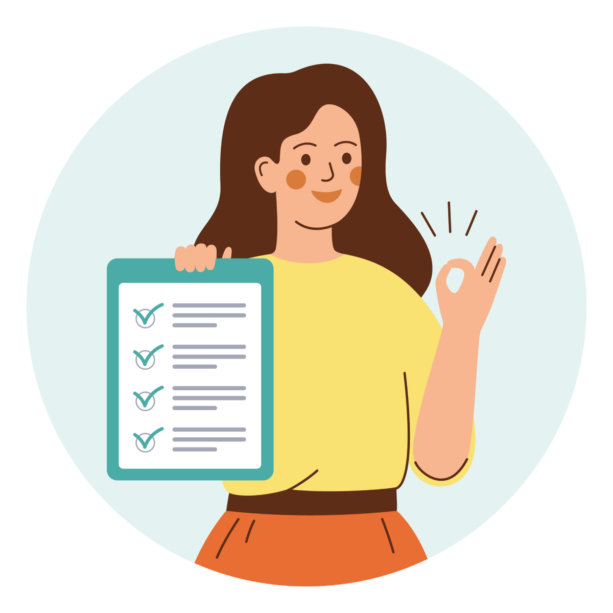 Illustration of someone giving the 