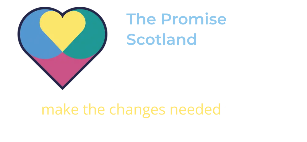 The heart-shaped logo of the promise beside the text 